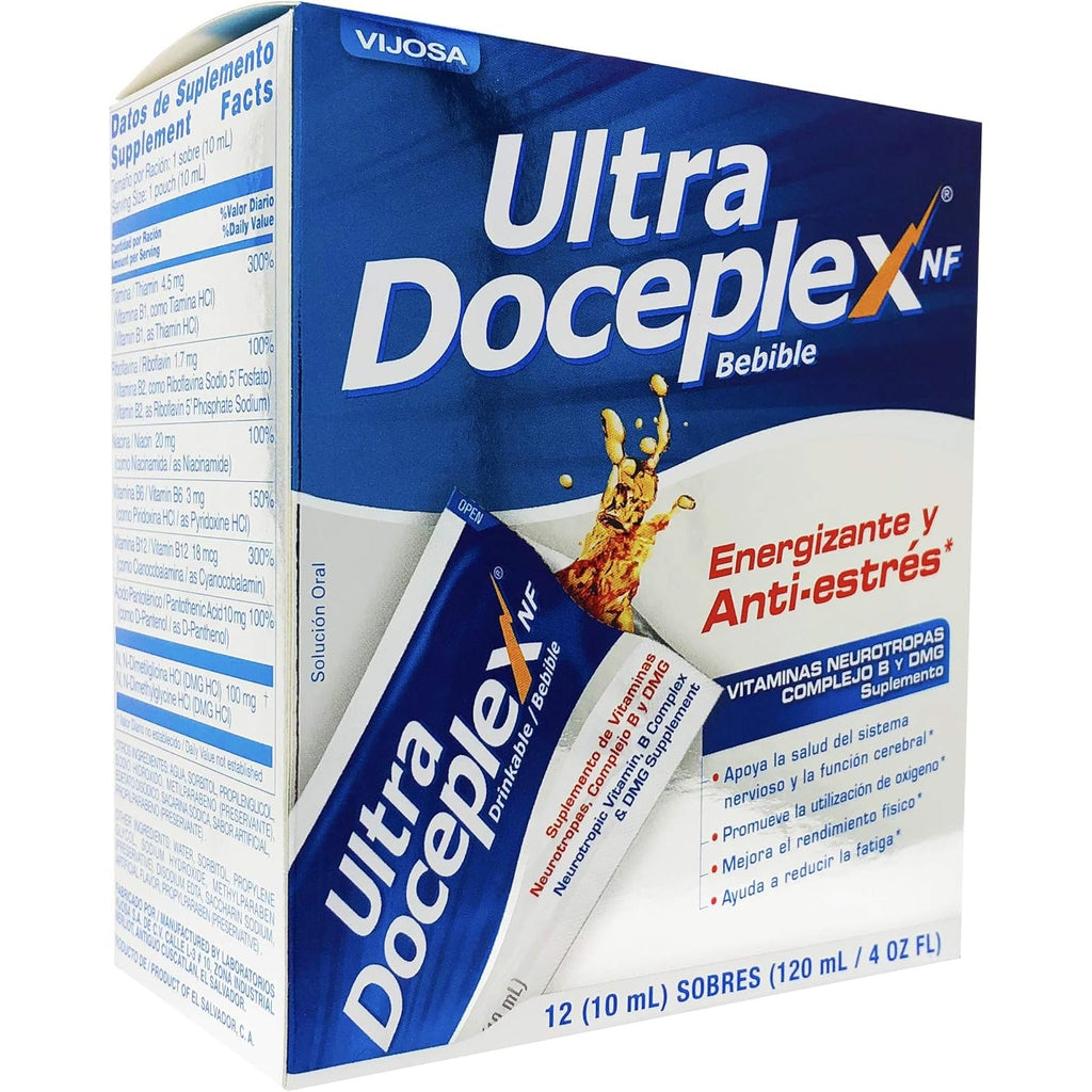 Ultra Doceplex Energy Pouches - Powerful B Complex in a Pouch -Liquid, 12 Pouches