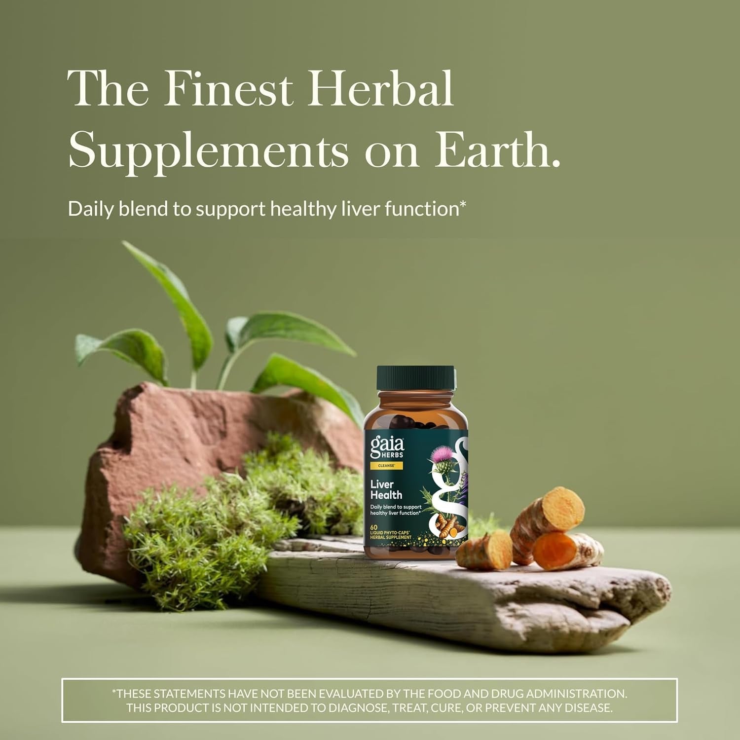Gaia Herbs Liver Health - Supplement with Milk Thistle, Turmeric Root, Schisandra & Licorice Root for Liver & Cleanse Support* - 60 Vegan Liquid Phyto-Caps (60 Servings)