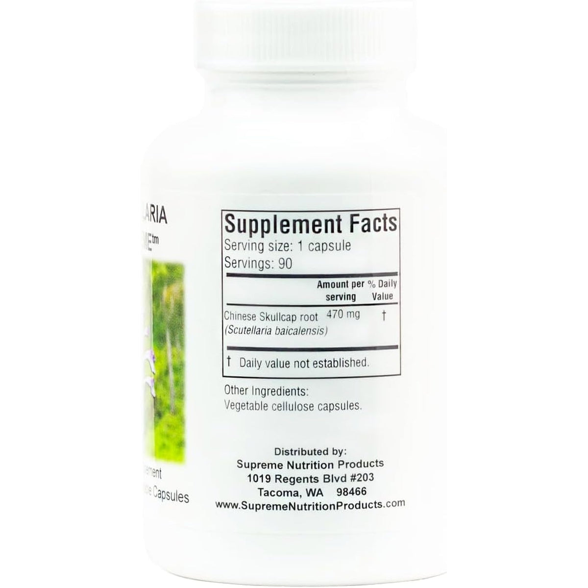 Supreme Nutrition Scutellaria Supreme, 90 Pure Chinese Skullcap Root Vegetarian Capsules