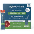Hydralyte plus Metabolic Support - GLP-1 Weight Loss Management and Gut Health - 5In1 Probiotic Blend - Akkermansia Muciniphila + Prebiotic Fiber + Electrolytes - Sugar Free (30 Packets)