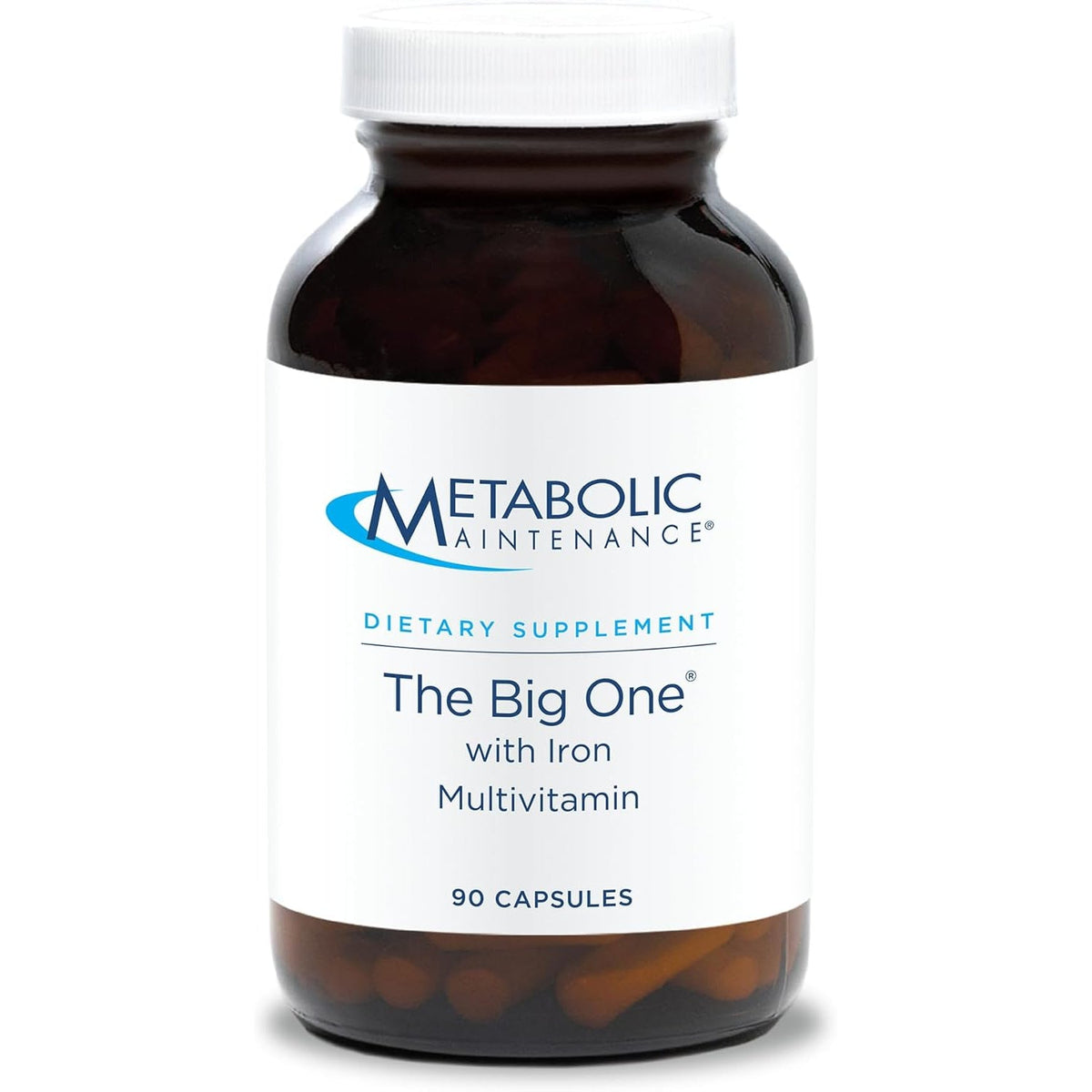 Metabolic Maintenance the Big One Multivitamin with Iron - Multivitamin for Women and Men with Vitamin A, C, E, Minerals, Methylated B Complex, Multi Vitamin - 90 Capsules