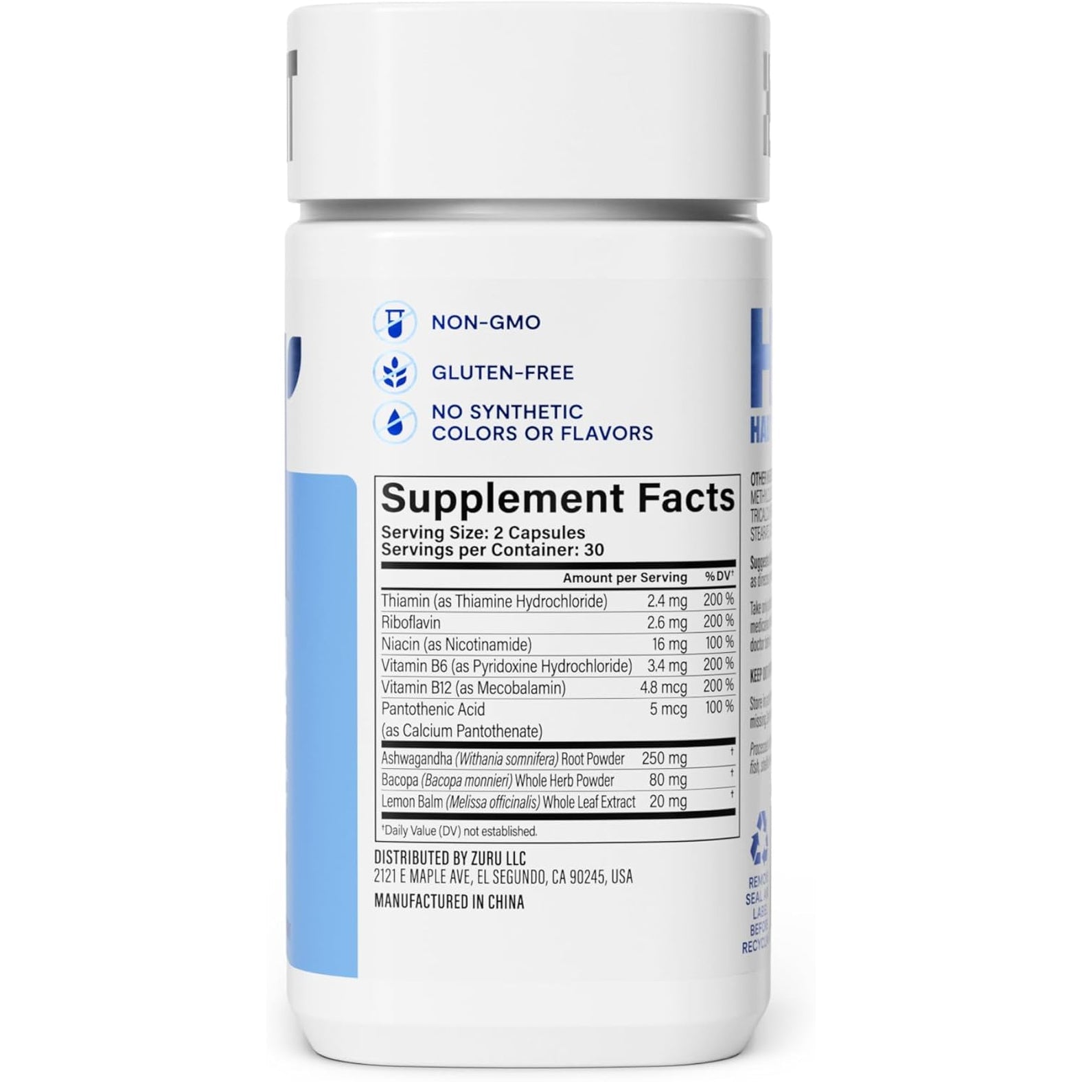 Habit Stress Relief Supplement (60 Capsules) - New Look, Supports Relaxation & Mood Balance, Vitamin B, Adaptogens, Lemon Balm, Calming, Vegan, Non-Gmo (1 Pack)