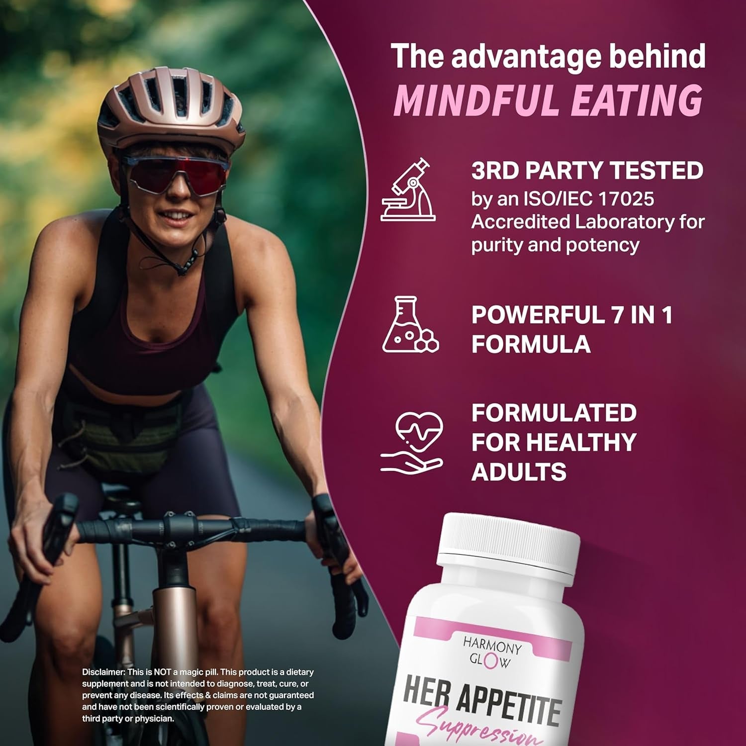 Her Appetite Suppression - Supports GLP-1 Related Metabolic Pathways, Promotes Weight Loss for Women, Helps Control Appetite/Cravings & Promotes Energy | 3Rd Party Tested Supplement - 60 Capsules
