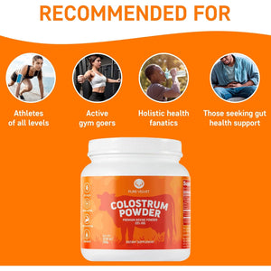 Pure Velvet Colostrum Powder for Gut Health, Bloating, Hair Growth, Immune Support, Bovine Cow Sourced Colostrum Protein, Lactoferrin Supplement, Contains Dairy with Immunoglobulins (Igg) (10 Ounce)