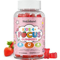 Focus Gummies for Kids, Brain Supplements with Phosphatidylserine, Omega-3 & Saffron, for Kids Memory, Focus & Attention Support, Sugar Free, Vegan, Strawberry Flavor, 60 Chewable