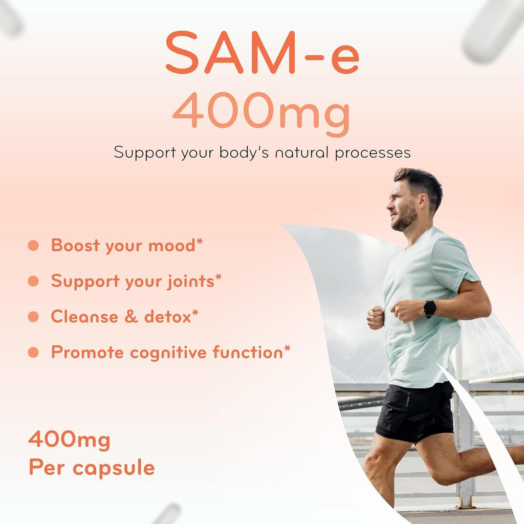 Clear Formulas Bioactive Sam-E 400Mg - High Strength Sam-E Supplement with Biologically Active S,S Form for Liver and Mood Support - Vegan Non-Gmo Preservative Free - Made in the US (90 Servings)
