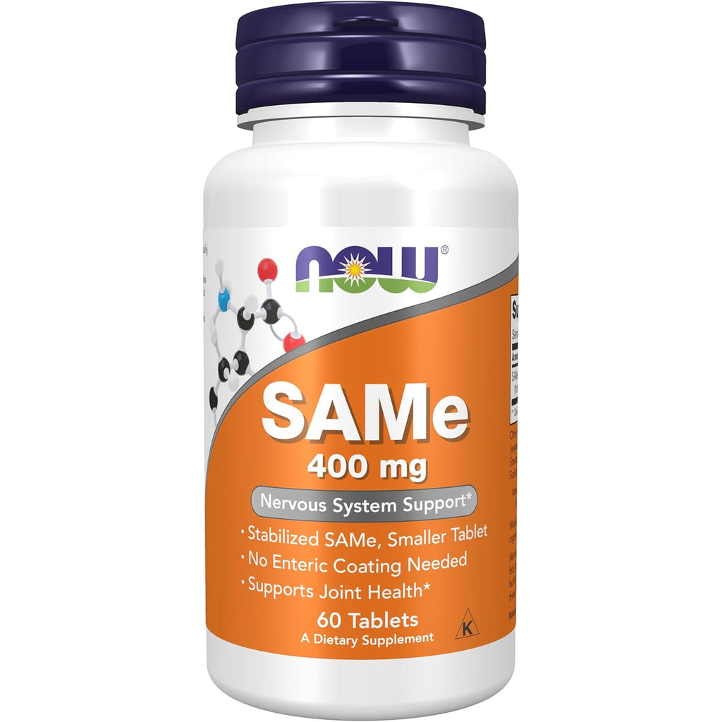 NOW Foods Supplements, Same (S-Adenosyl-L-Methionine) 400 Mg, Nervous System Support*, 60 Tablets