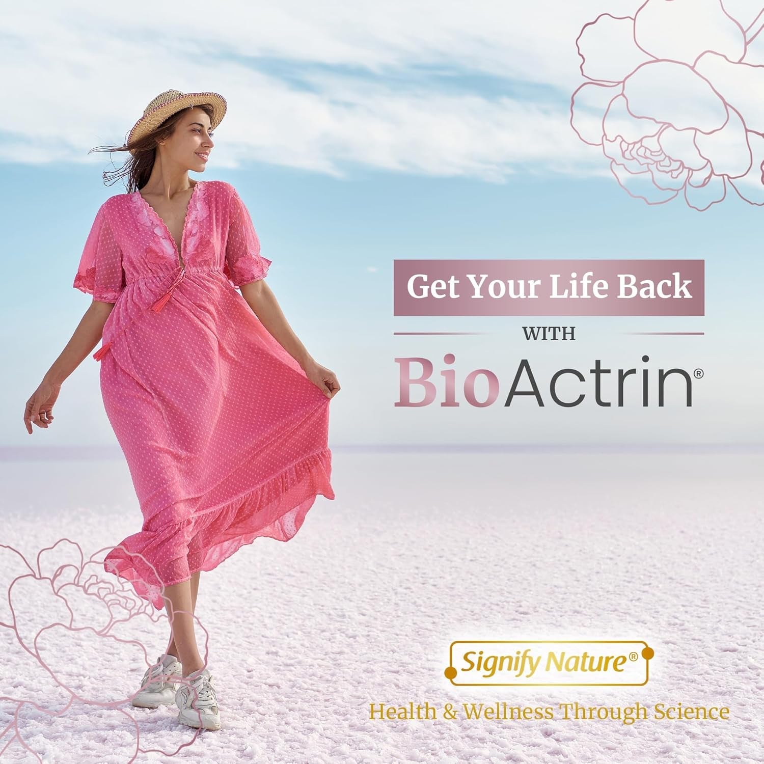 SIGNIFY NATURE Bioactrin Vaginal Probiotics for Women - Bacterial Vaginosis & Yeast Infection Treatment - BV Probiotic - Ph Vaginitis Support-28 Pills
