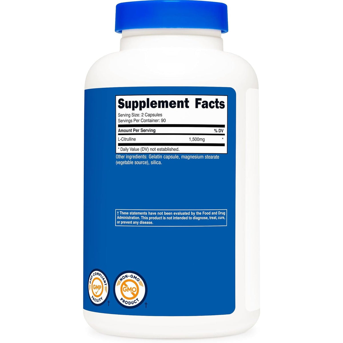 Nutricost L-Citrulline 1500Mg, 180 Capsules - 750Mg per Capsule, Gluten Free, Non-Gmo, Packaging May Vary