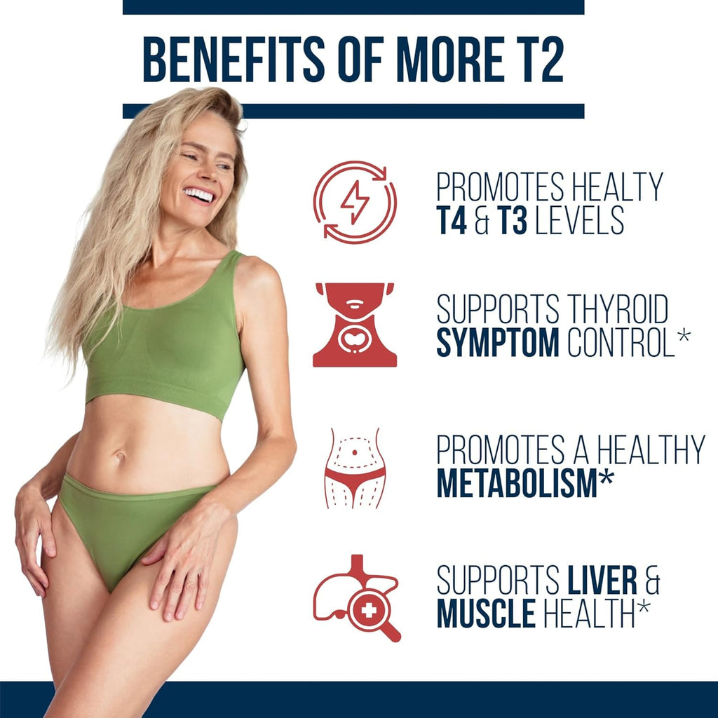 Dr. Westin Childs Essential T2 - T2 Thyroid Support Supplement with Bio-Identical 3,5 Diiodo-L-Thyronine for Hypothyroidism, Hashimoto'S, Thyroidectomy & Rai, Non GMO, 60 Day Supply