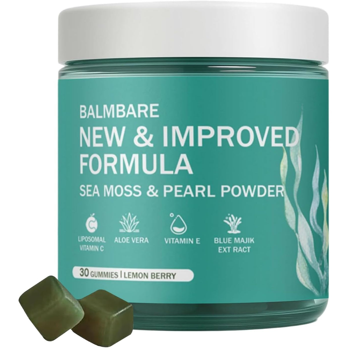 Revive Hair Gummies - Sea Moss Gummies with Hair, Skin & Nails Vitamins with Seamoss, Pearl Powder, Vitamin E, Aloe Vera, Liposomal Vitamin C, 30 Count