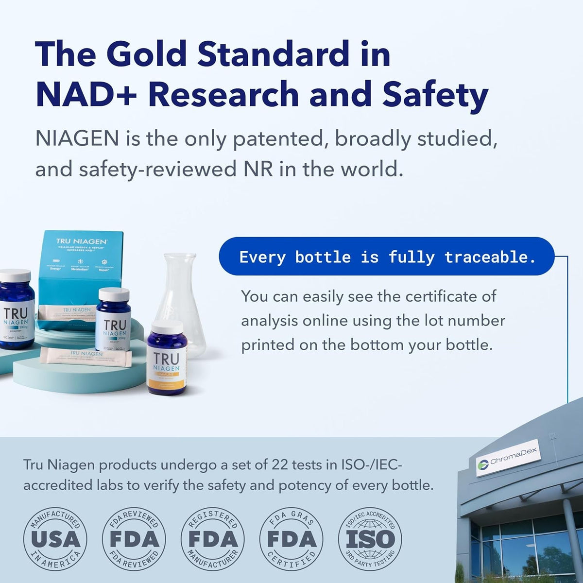 TRU NIAGEN NAD+ Booster with Hydration & Prebiotic Support Award-Winning Nicotinamide Riboside Mixing Powder for Cellular Energy, Repair & Healthy Aging - 30Ct/300Mg Stick Packs: On-The-Go Supplement