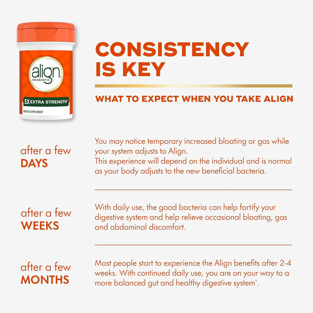 Align Probiotic, Extra Strength, Probiotics for Women and Men, Probiotics for Men, Probiotic Capsules Have 5X Cfus, 42 Capsules