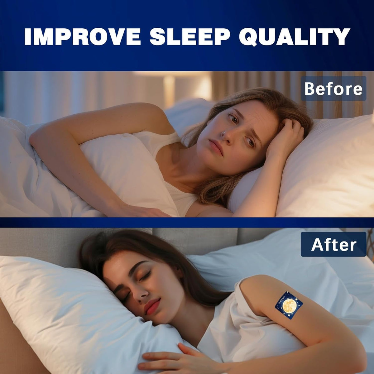 72 Sleep Patches for Adults Extra Strength, All-Natural Deep Sleep Support with Valerian, Melatonin & Magnesium, Gentle Night Comfort Sleeping Patches for Women & Men, Wake up Refreshed
