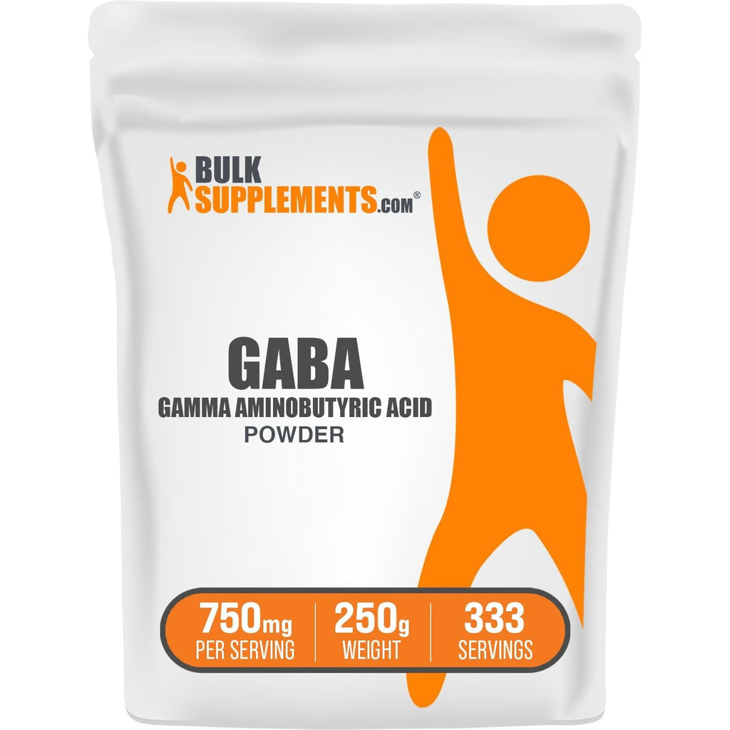 Bulksupplements.Com GABA Powder - Gamma Aminobutyric Acid, GABA Supplement, Amino Acid Supplement - Gluten Free, 750Mg per Serving, 250G (8.8 Oz) (Pack of 1)