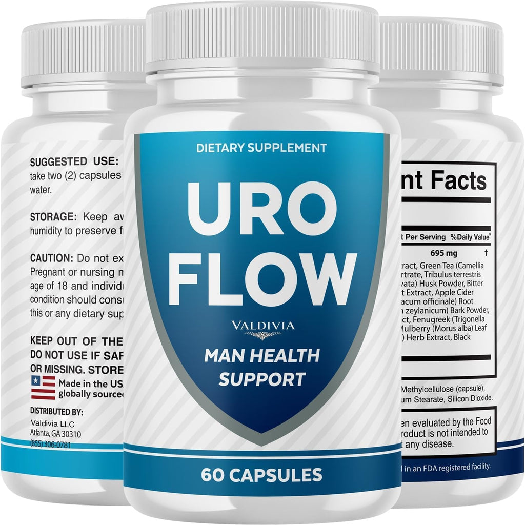 Valdivia Uroflow Capsules – All Natural Uroflow Supplement Pills for Maximum Strength, Premium URO Flow Official Reviews (60 Capsules)