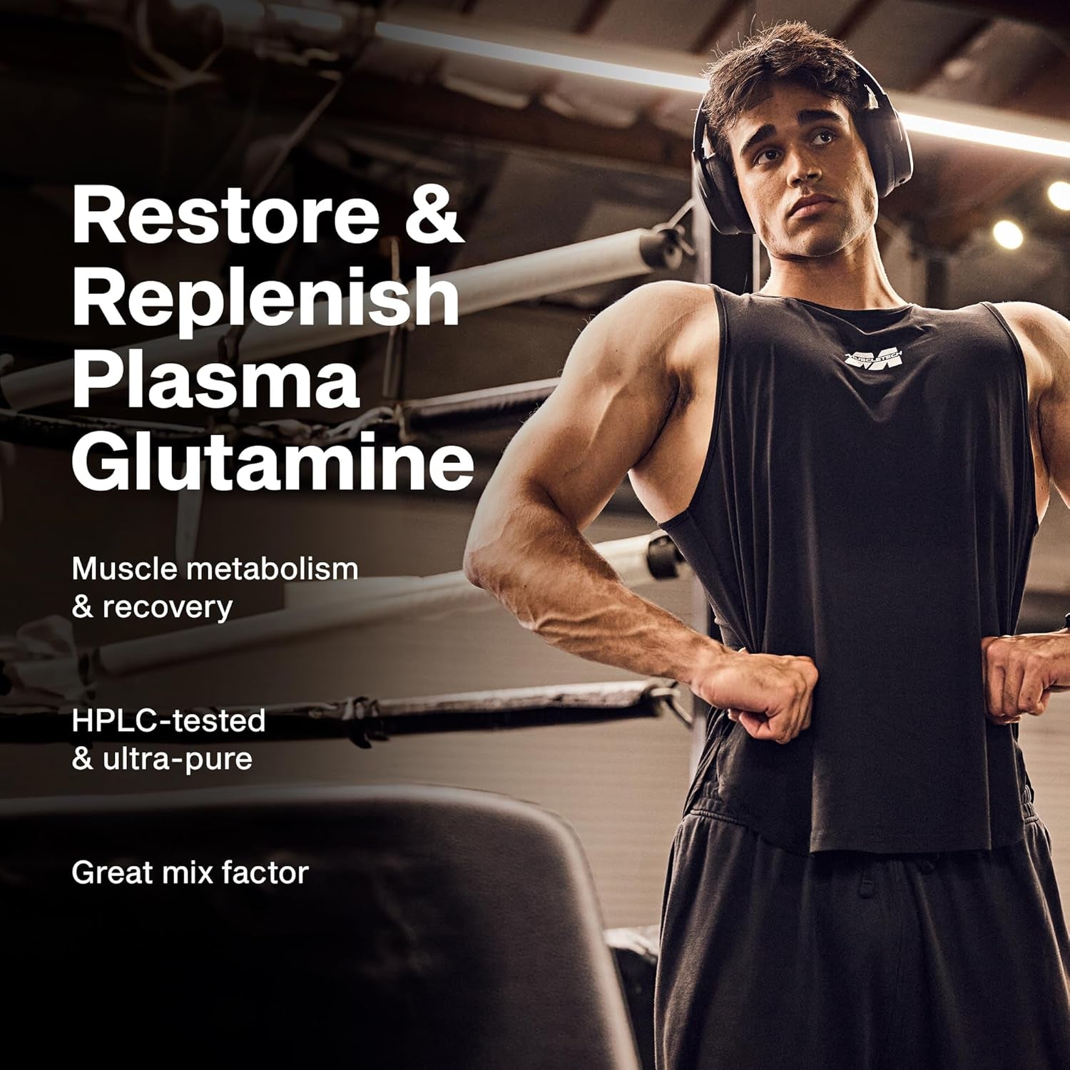 Muscletech Glutamine Powder | 100% Pure L Glutamine Powder | Post Workout Recovery Drink | L-Glutamine Powder for Men & Women | Muscle Recovery | Unflavored (60 Servings)