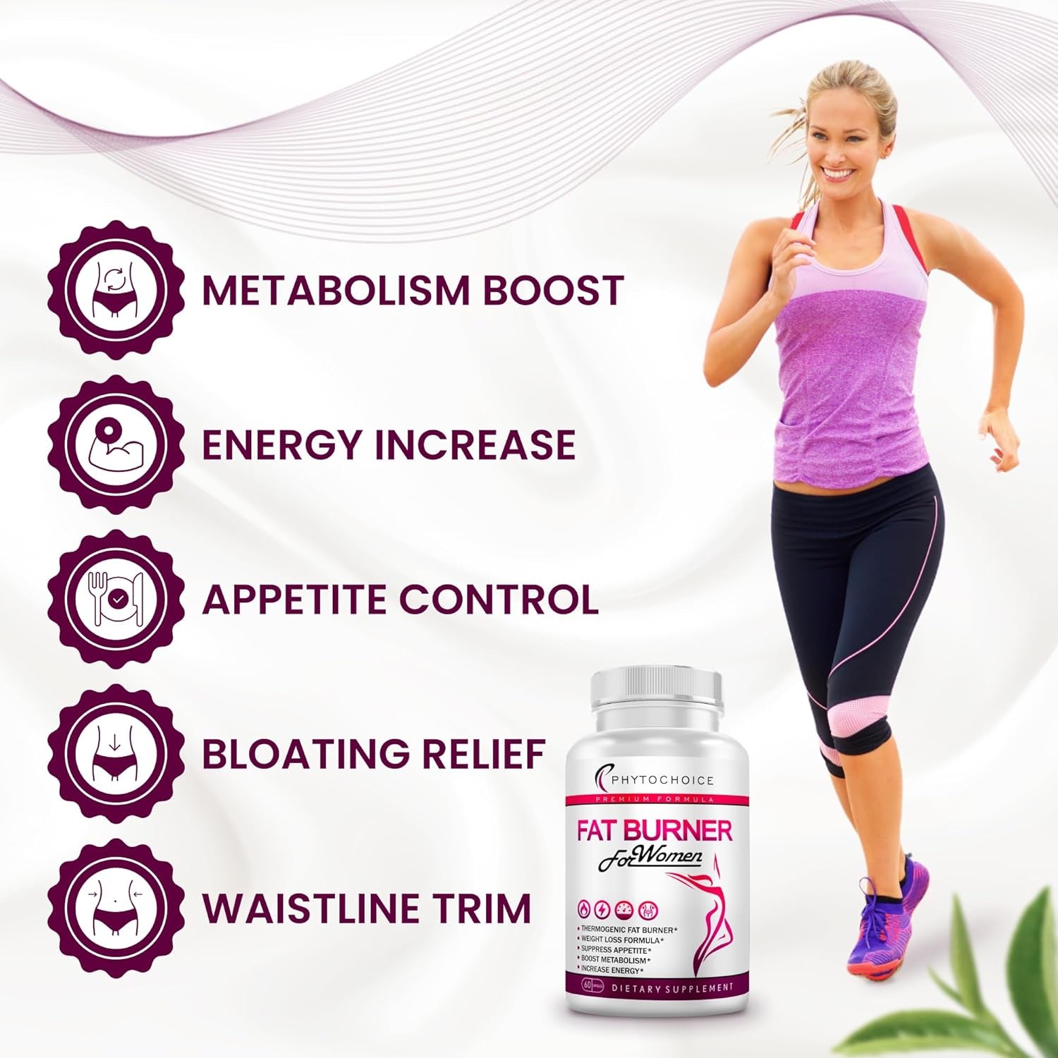Fat Burner for Women with Raspberry Ketones, Green Tea & African Mango – Best Diet Pills That Work Fast for Women, All-Natural Weight Loss Supplements Supports Metabolism & Belly Fat Burn, 60 Capsules