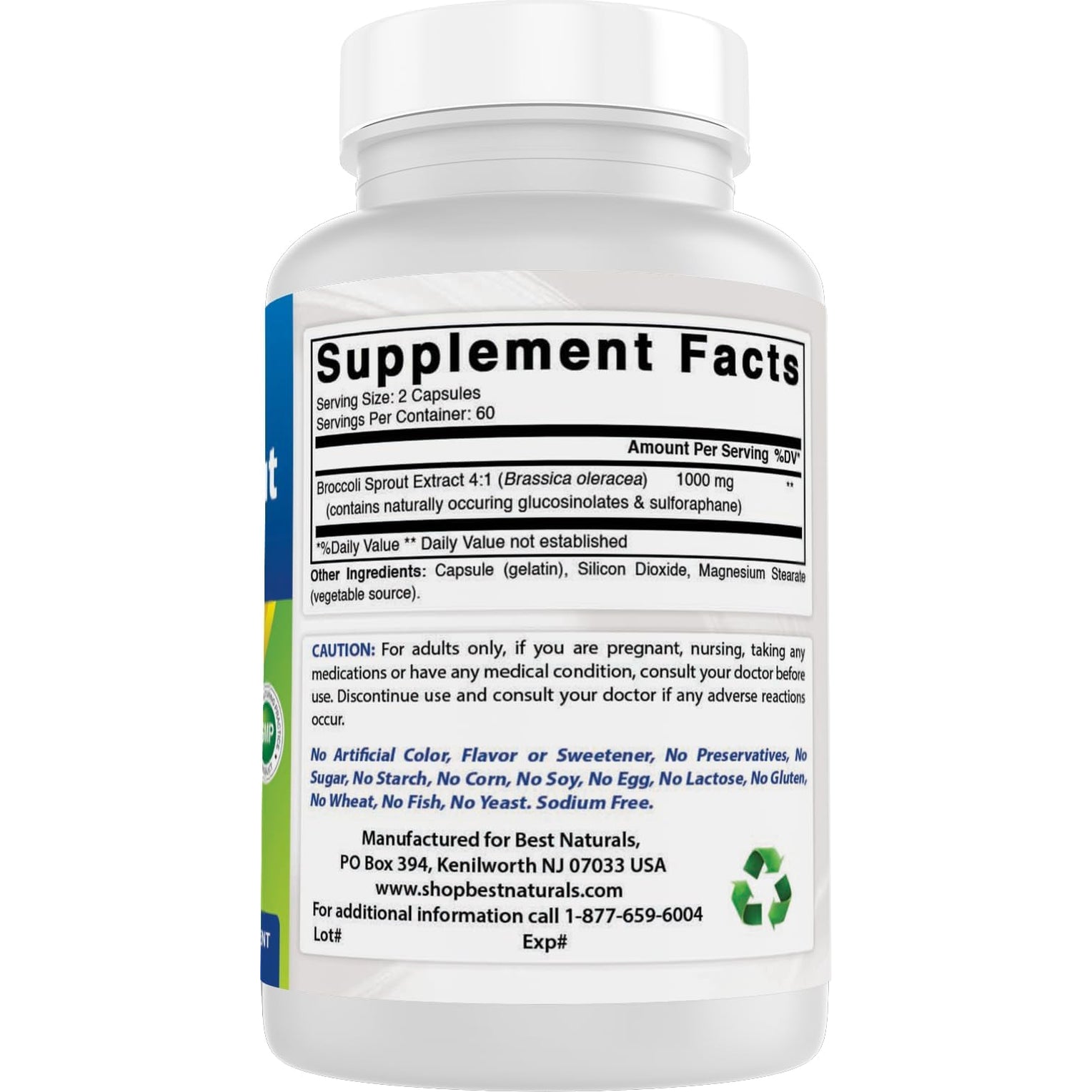 Best Naturals Broccoli Sprouts Extract, 1000 Mg, 120 Count