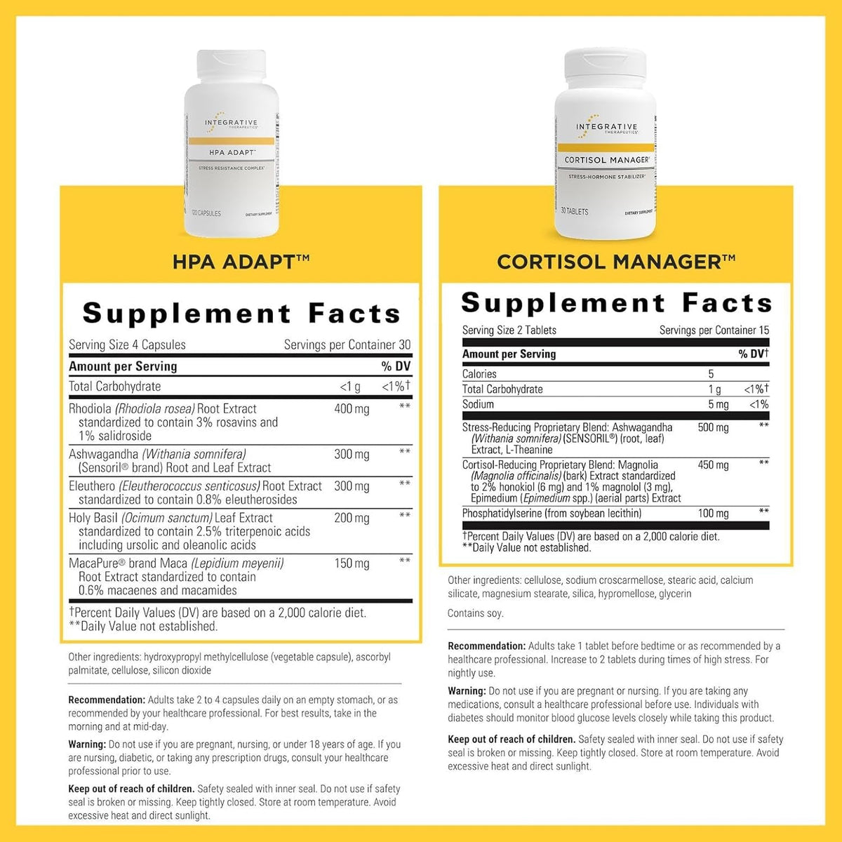 Integrative Therapeutics Cortisol Manager & HPA Adapt