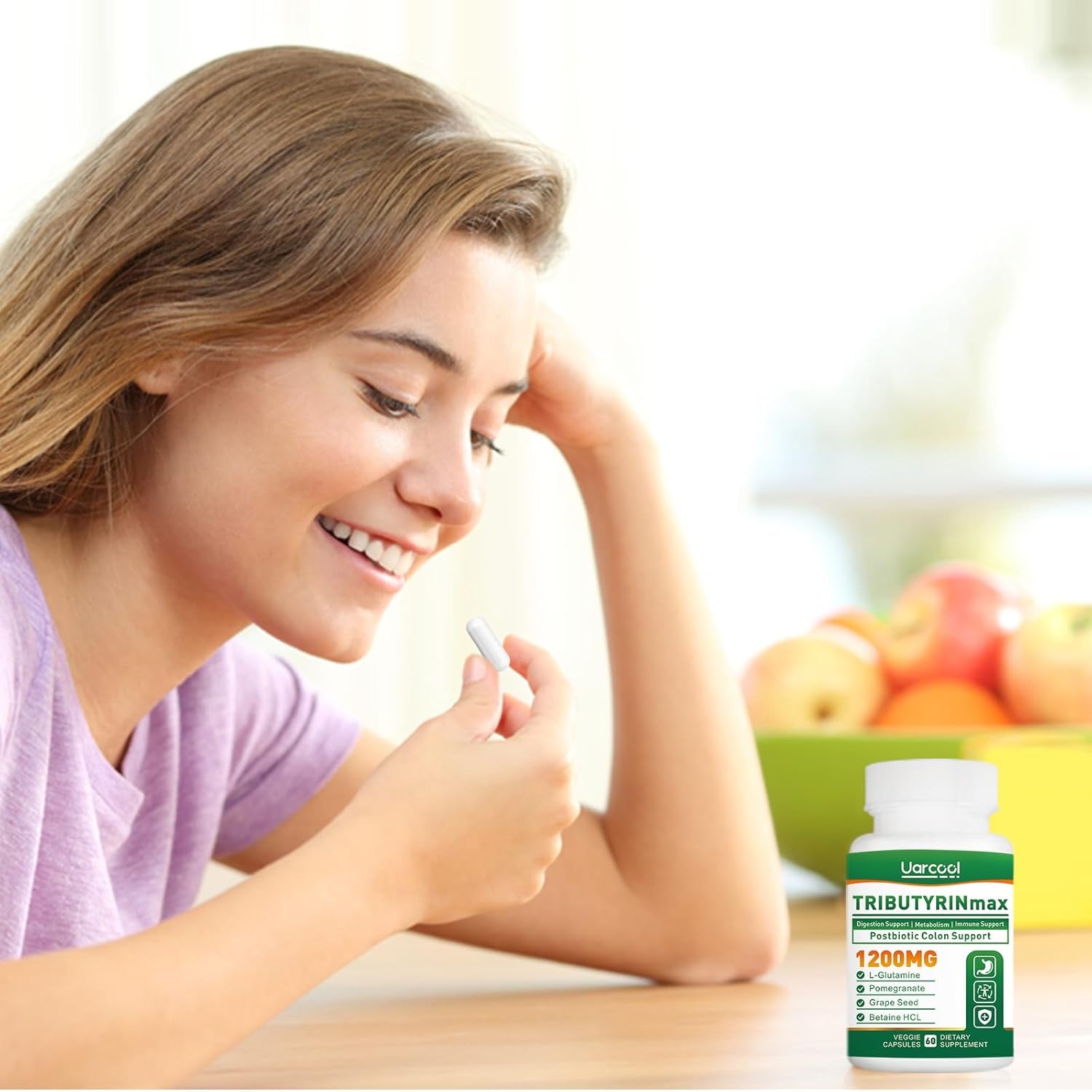 Tributyrinmax Supplement 1200Mg for Gut Health,Vegan,Butyrate Gut Health Supplement for Digestive, Leaky Gut, Colon, Microbiome - 60 Softgels