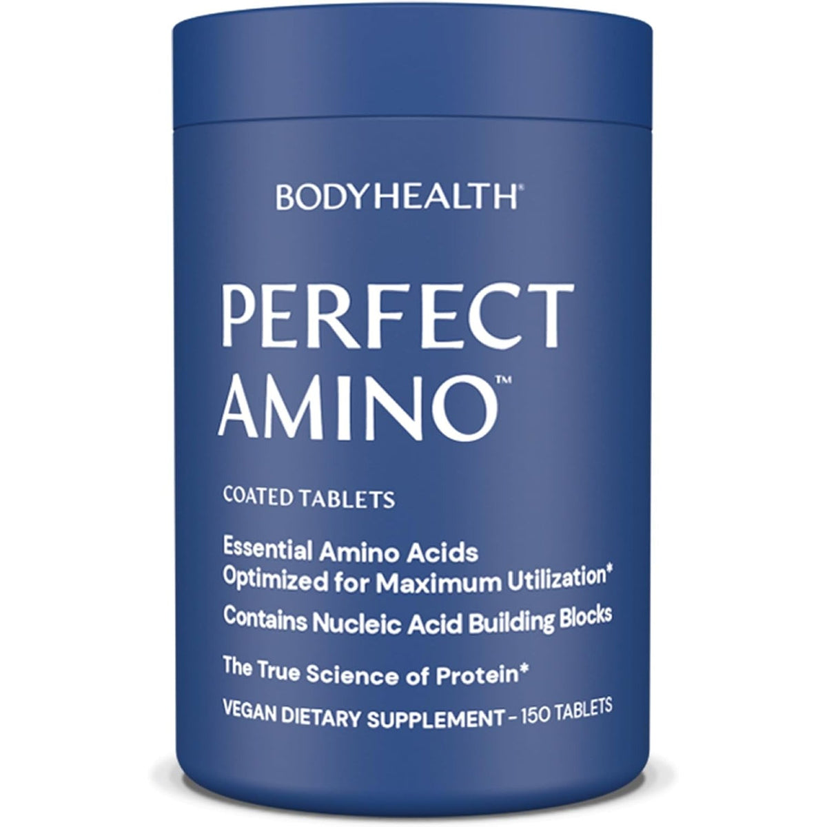 Bodyhealth Perfectamino (150 Ct) Easy to Swallow Tablets, Essential Amino Acids Supplement with Bcaas, Vegan Protein for Pre/Post Workout & Muscle Recovery with Lysine, Tryptophan, Leucine, Methionine