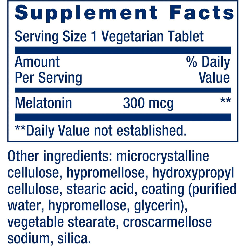 Life Extension Melatonin 6 Hour Timed Release, 300 Mcg, Extended-Release Formula for Gentle Sleep Support, Healthy Circadian Rhythms, Cellular Defense, Gluten-Free, Non-Gmo, Vegetarian, 100 Tablets