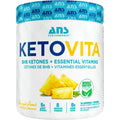 ANS Performance Ketovita Supplement Beta-Hydroxybutyrate Ketones Drink Powder with Zero Sugar and 30 Servings, Boosts Metabolism, Pineapple Punch