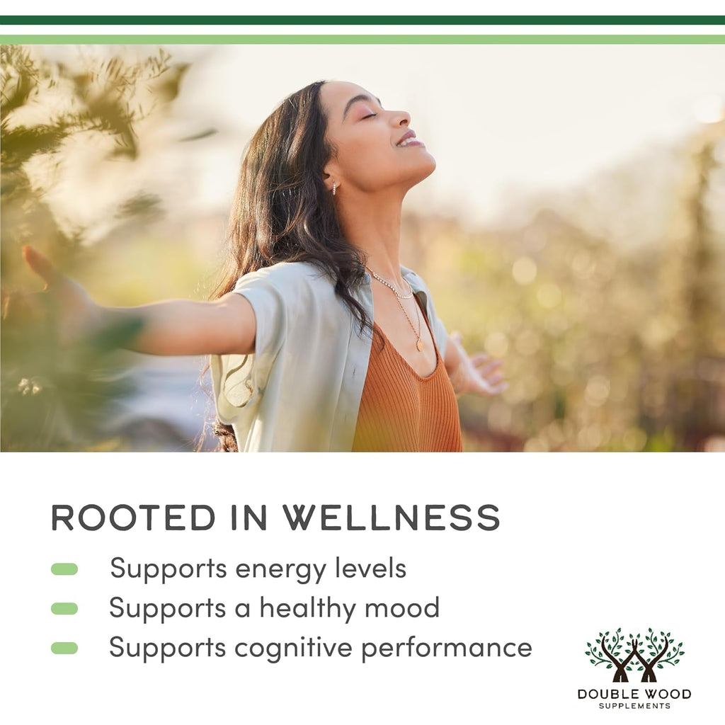 Rhodiola Rosea Supplement 500Mg, 120 Vegan Capsules (Third Party Test, Gluten Free, 3% Salidrosides, 1% Rosavins Extract) for Performance, Calming, Motivation by Double Wood