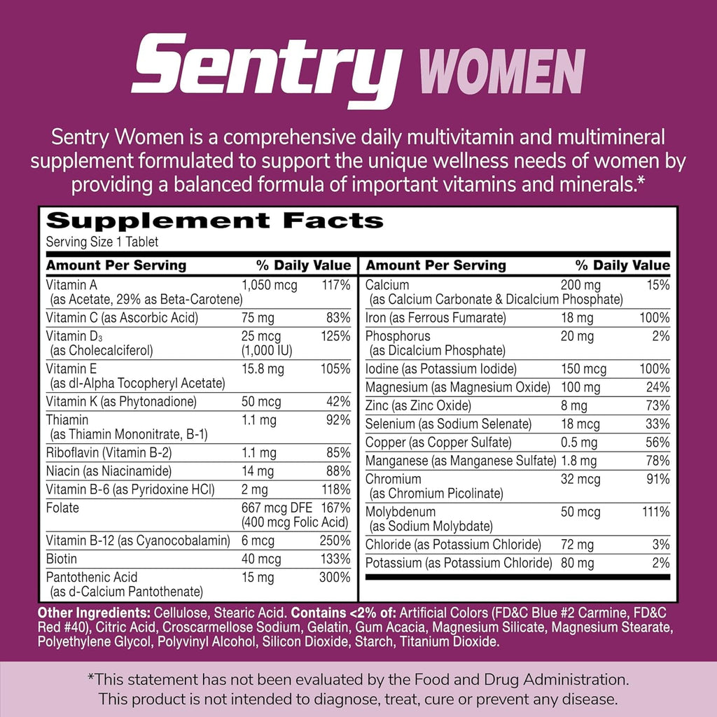 21St Century Sentry Women Multivitamin Tablets, 120 Count