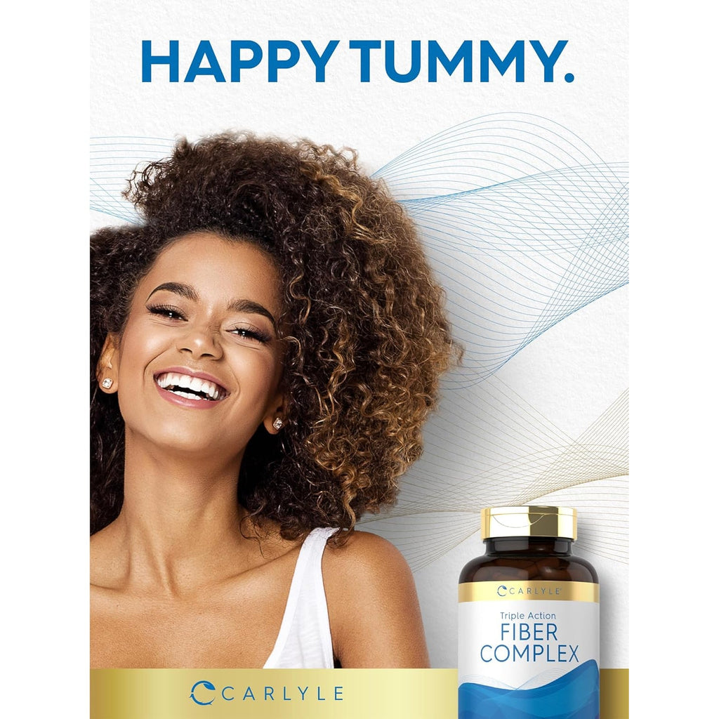 Carlyle Triple Action Fiber Complex | 180 Capsules | Vegetarian, Non-Gmo and Gluten Free Supplement