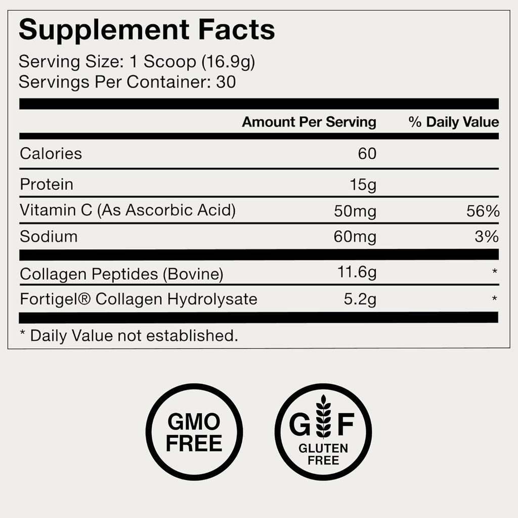 Momentous Grass-Fed Collagen Peptides Powder - Collagen Protein Powder with Fortigel & Vitamin C for Hair, Skin, Nails, & Joint Health Support - NSF Certified for Sport - Packaging May Vary