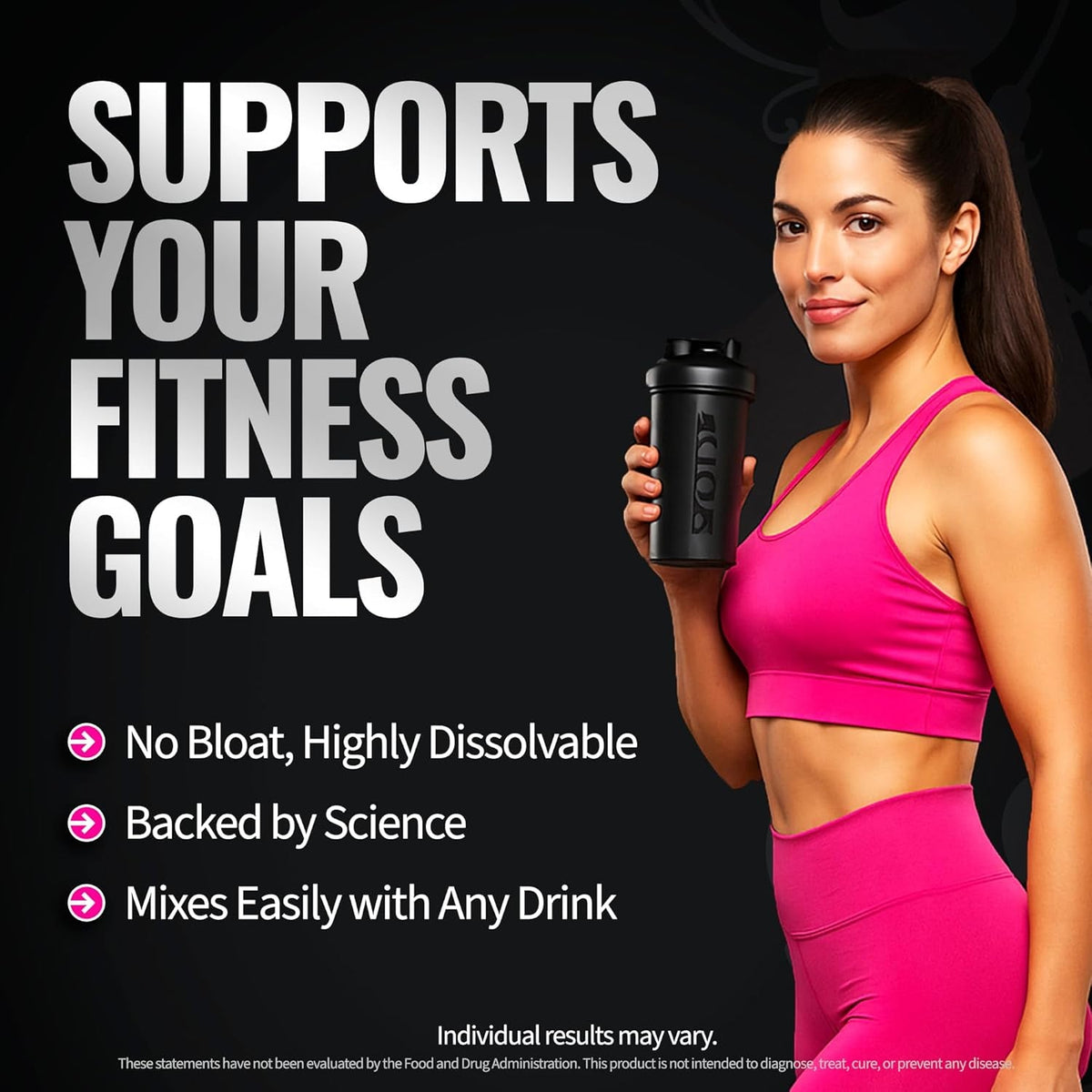 Bold Buns Creatine for Women – Supplement with Collagen & BCAA – Supports Muscle Development, Post-Workout Recovery, Skin Elasticity, Healthy Hair & Nail (30 Servings, Unflavored)