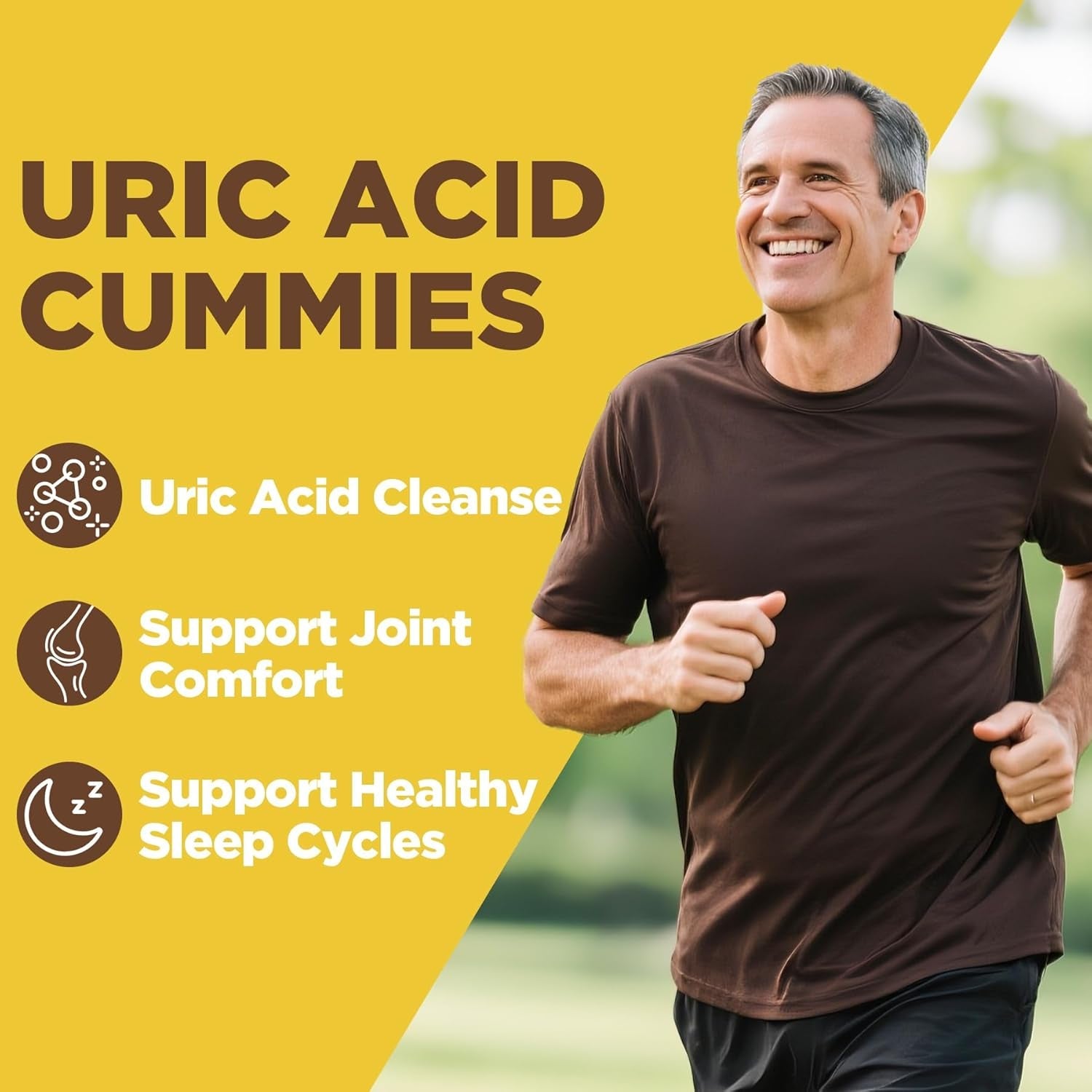 Uric Acid Gummies for Joint Cleanse & Detox, 60 Natural Vegan Tart Cherry Joint Support Gummies Balance Uric Acid Levels for Women and Men with Celery Seed Extract