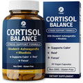 1 Body Cortisol Support for Women & Men – Ashwagandha, Phosphatidylserine & Saffron – Stress Relief, Calm Mood, Balanced Energy & Sleep Support – Vegan