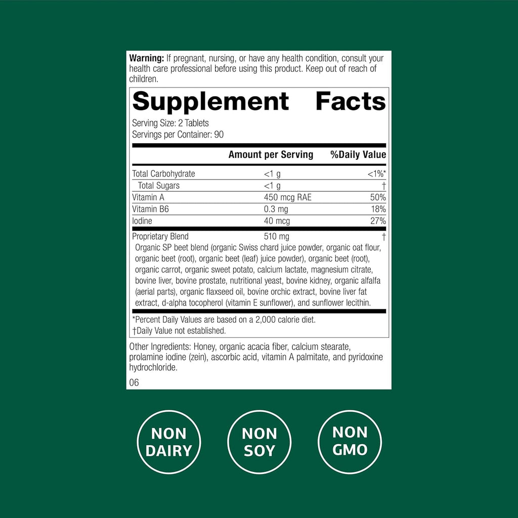 Standard Process A-F Betafood - Support Gallbladder Health & Liver Care - Aids Lipid Metabolism & Bowel Functioning with Vitamins a & B6 - Gluten-Free, Non-Dairy & Non-Soy - 180 Tablets (90 Servings)