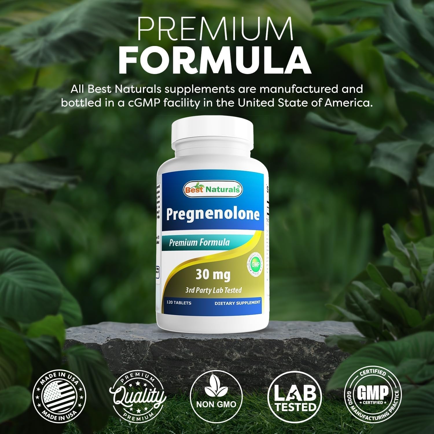 Best Naturals Pregnenolone 30 Mg Tablets, 120 Count