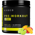 Kaged Sport Pre Workout Powder for Men & Women, Mango Lime, Sport Certified, 188Mg Caffeine, Nitric Oxide Supplement, Beta Alanine for Energy, Weightlifting, Cardio Endurance & Strength, 20 Servings