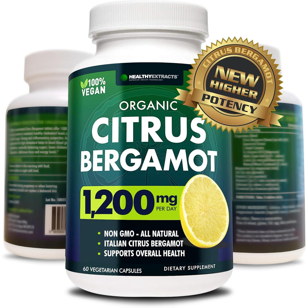 Citrus Bergamot Supplement – 150:1 Extract, 1200Mg per Serving, 70% Polyphenols, Italian Sourced, 60 Count, 1 Month Supply, Made in the USA