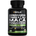 Ashwagandha 30:1 + Tongkat Ali 100:1 + Maca Root 20:1 + Fenugreek 10:1 Extract Supplement for Men & Women | High Potency Herbal Complex | Energy, Vitality & Performance Support | Made in USA