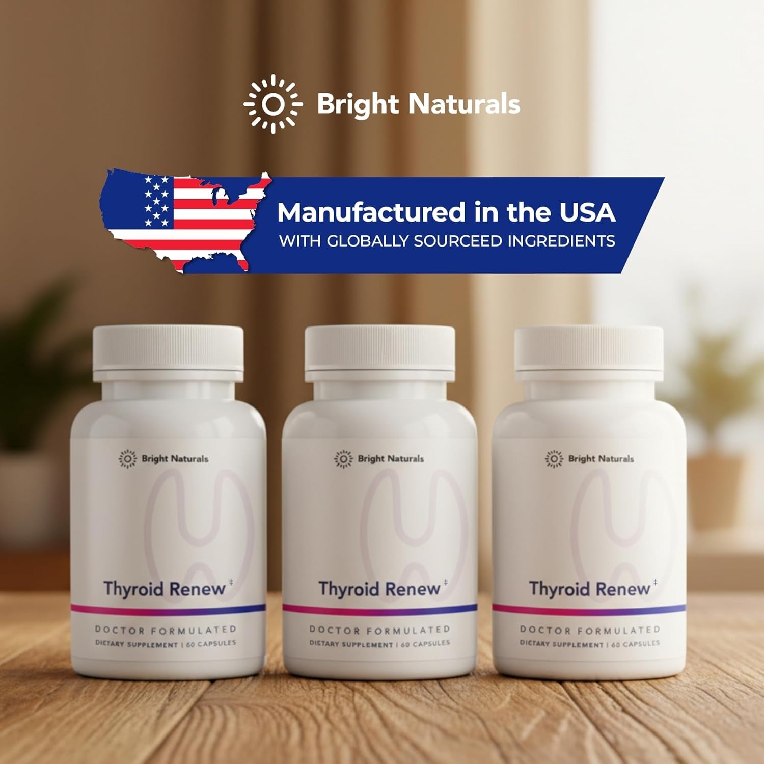 Thyroid Renew Supplement - Thyroid Support for Women with Zinc, Selenium, Copper, Ashwagandha & L-Tyrosine - 60 Capsules