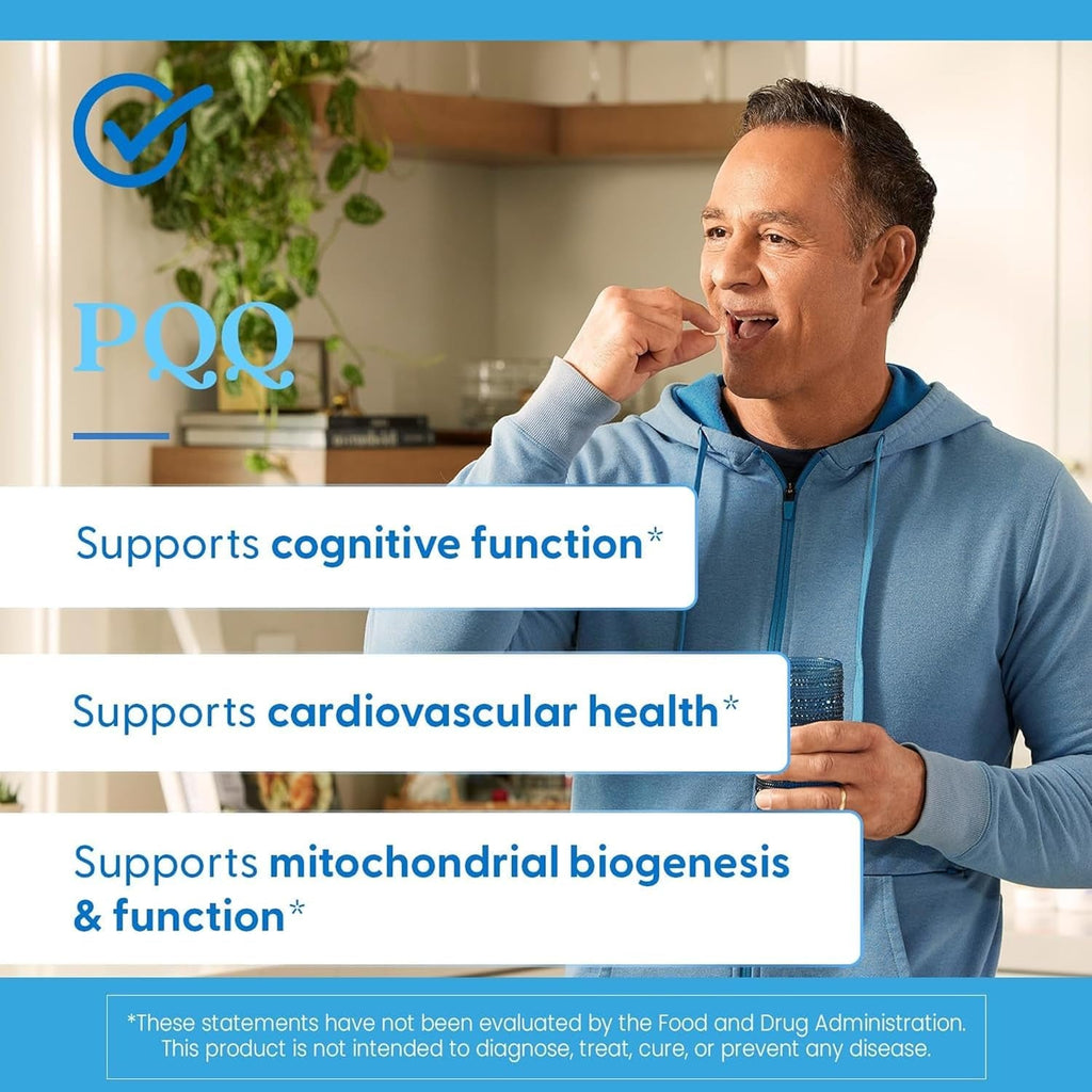 Doctor'S Best PQQ with Biopqq Supplement 20 Mg - Brain Health Support for Men & Women, Pyrroloquinoline Quinone Capsules, Daily Mitochondrial Function & Energy Support, Gluten Free, Vegan- 30 Veg Caps