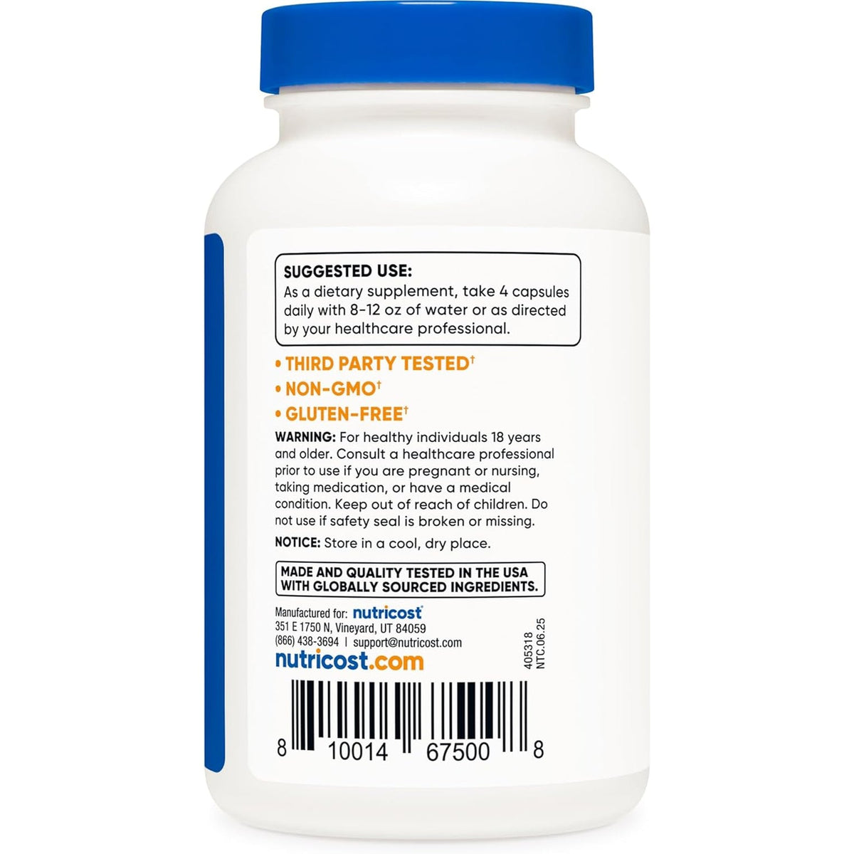 Nutricost L-Leucine 2,000Mg, 120 Vegetarian Capsules, Non-Gmo, Gluten Free, 30 Servings