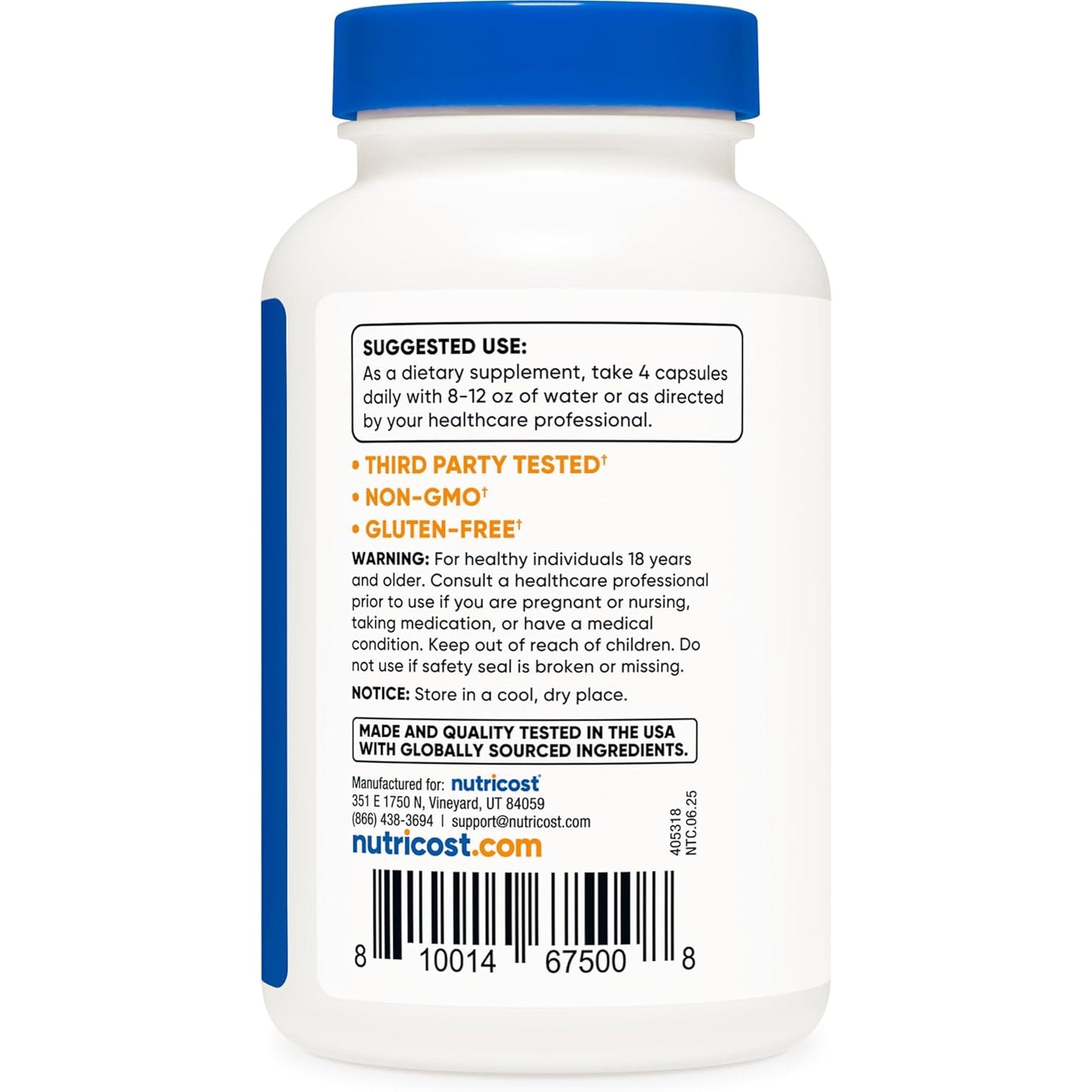 Nutricost L-Leucine 2,000Mg, 120 Vegetarian Capsules, Non-Gmo, Gluten Free, 30 Servings