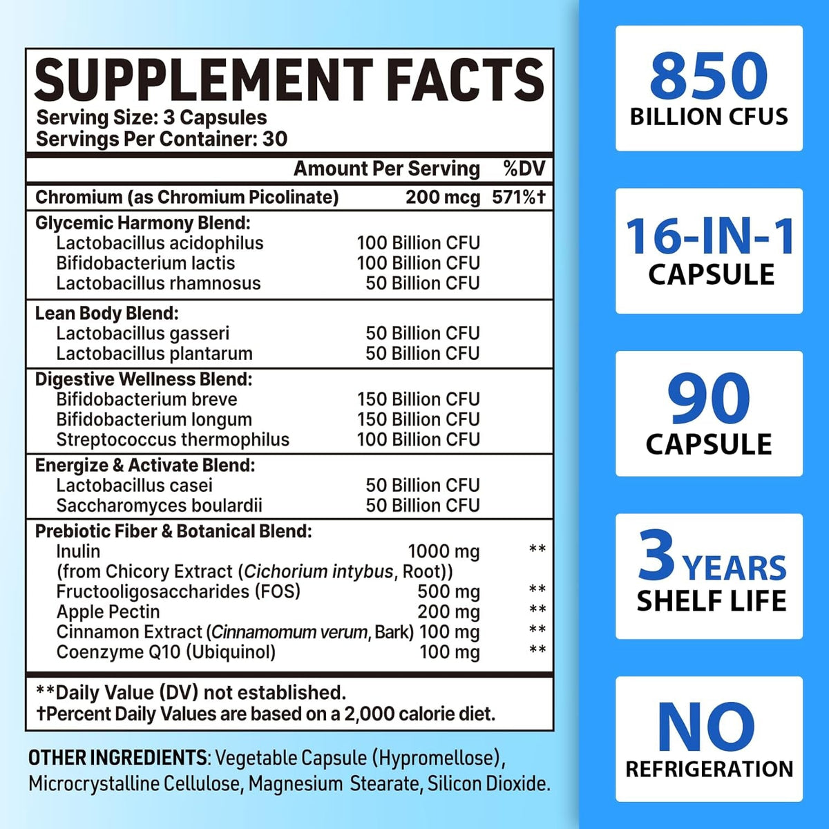 Probiotics for Men, Advanced 50+ Mens Probiotic, Comprehensive Gut & Energy Support with 850 Billion CFU, 1800Mg Prebiotics Fiber – Tailored Wellness Mens Probiotics for Gut Health over 50, 90 Capsule