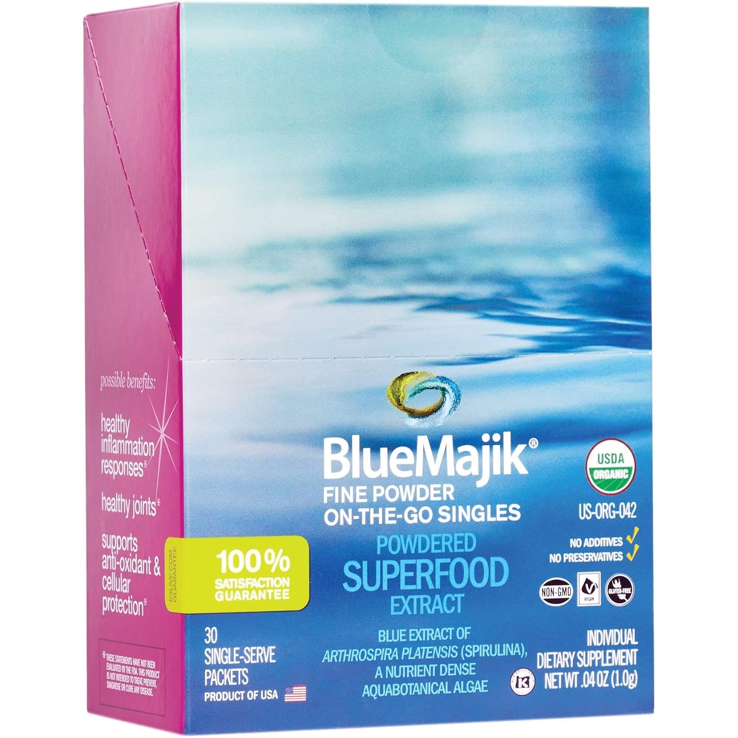 E3LIVE Blue Majik On-The-Go-Singles, 30 Count, 1 Gram