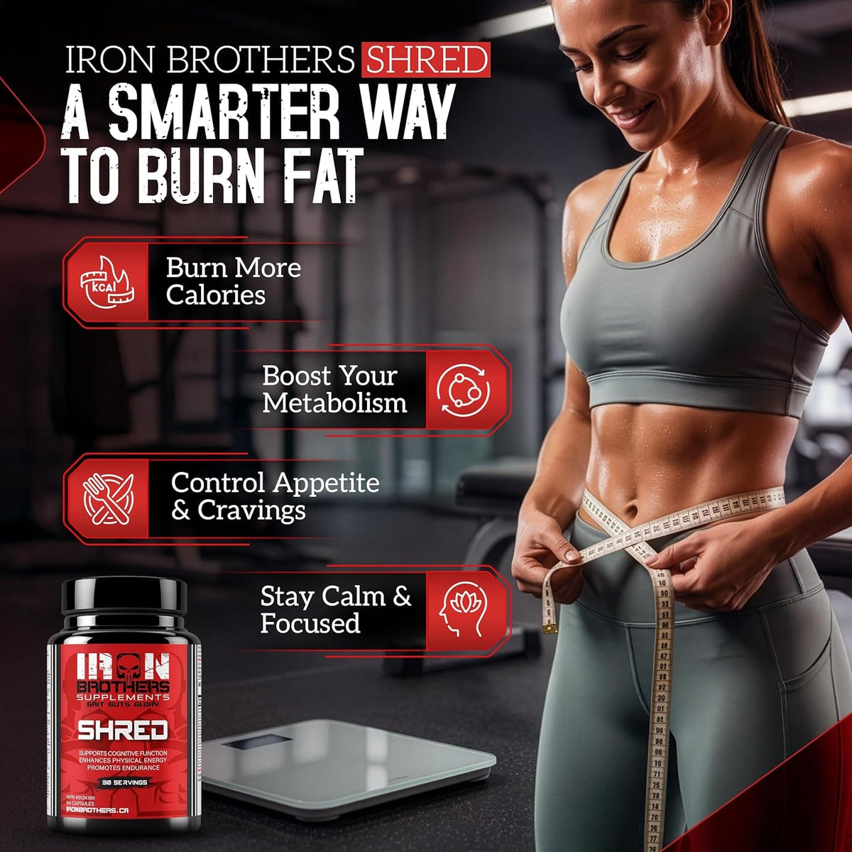 Iron Brothers Thermogenic Fat Burner – Metabolism & Appetite Support – Grains of Paradise, Green Tea & Infinergy Caffeine – Energy & Weight Loss – 60 Veggie Capsules
