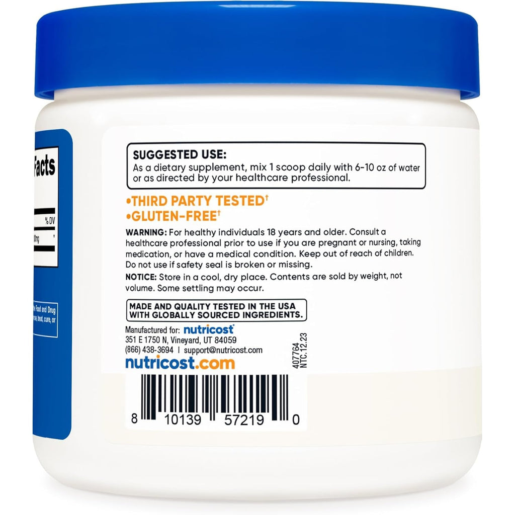 Nutricost L-Theanine Powder 100 Grams - Gluten Free & Non-Gmo