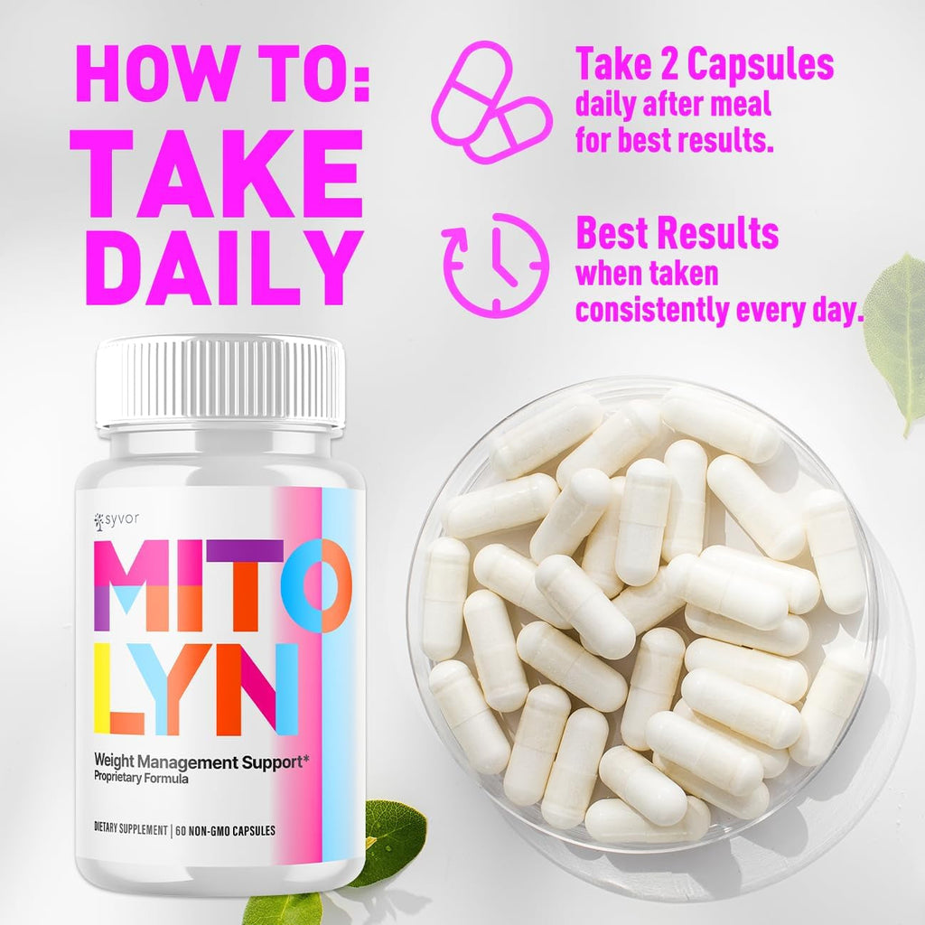 Mitolyn Pills, Official Mitolyn Purple Peel Capsules Advanced Formula Supplement, All Natural Mito Lyn Keto Support Maximum Strength Energy and Wellness Capsulas Mitolin Vitamin Pastilla (60 Capsules)