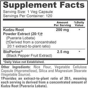 Nusapure Kudzu Root Capsules, 200 Mg, 120 Veg Capsules (Non-Gmo, Vegan)
